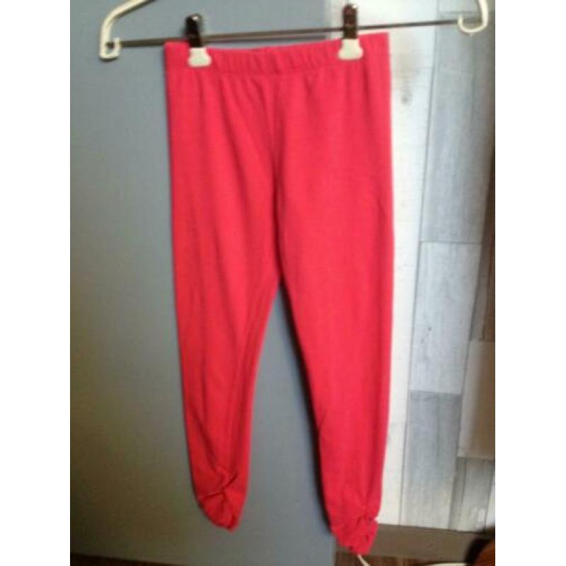 lange legging rose + rimpel onderkant 122/128
