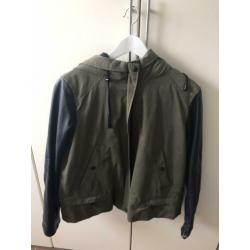 Kort windjack/jas ZARA (khaki/zwart) maat L