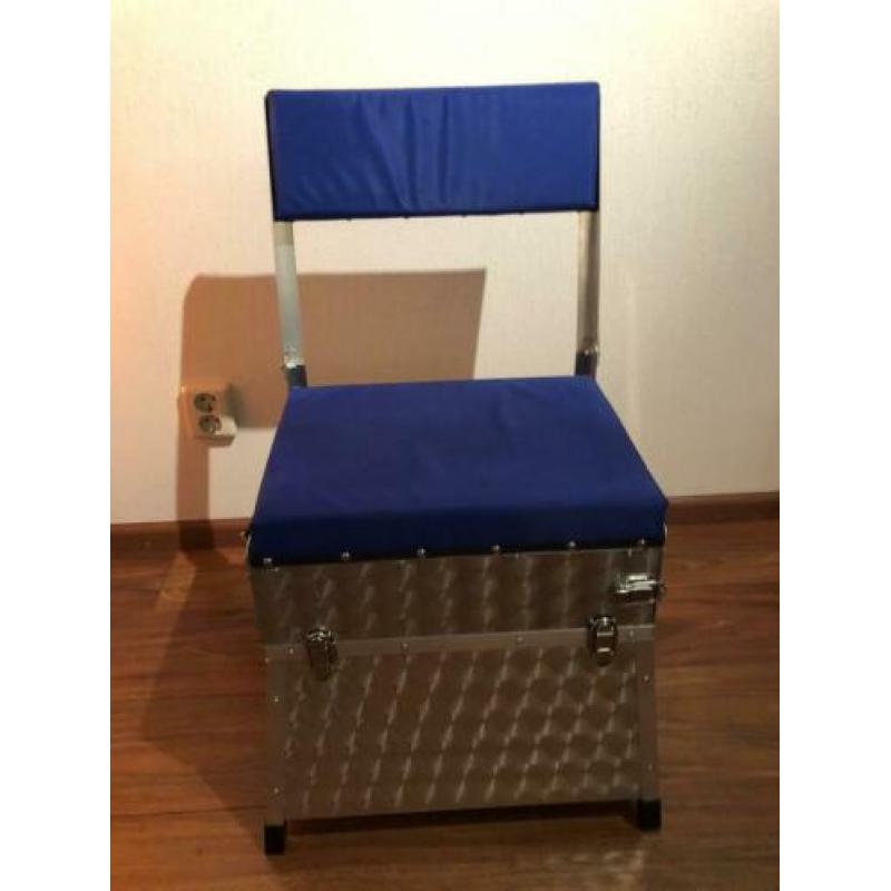 Viskist zitmand zitkist aluminium met 2 lade