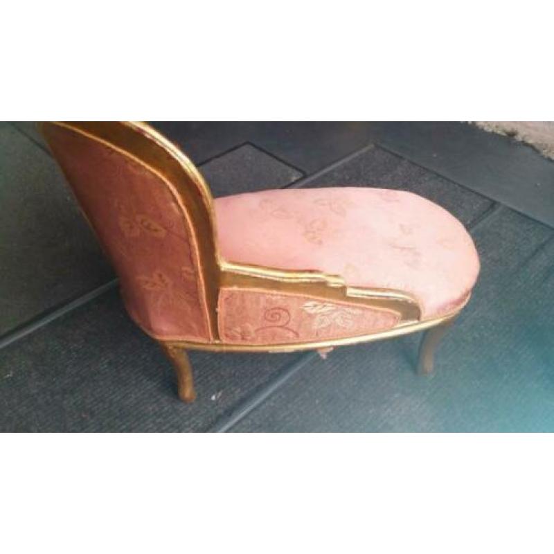 oud roze mini chaise long