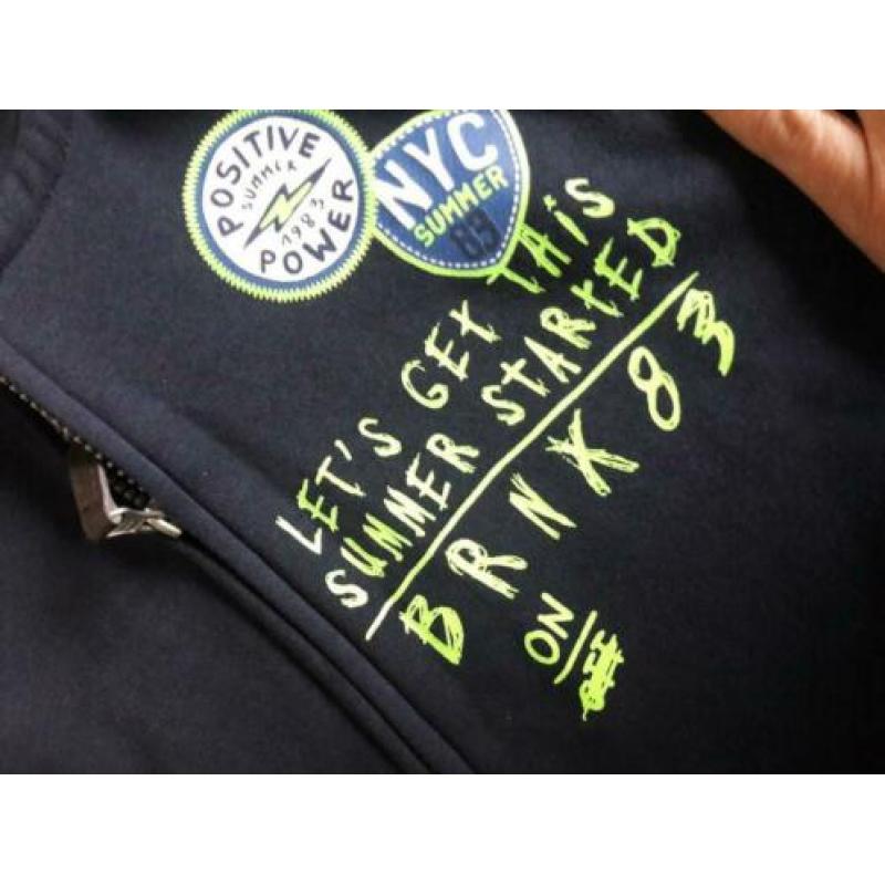 Hoody vest mt 158 (jongen) C&A nieuw donkerblauw