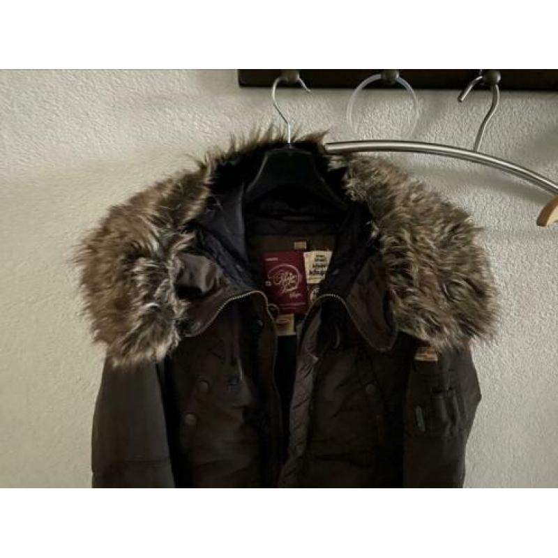 Khujo bruine winterjas, maat: XL