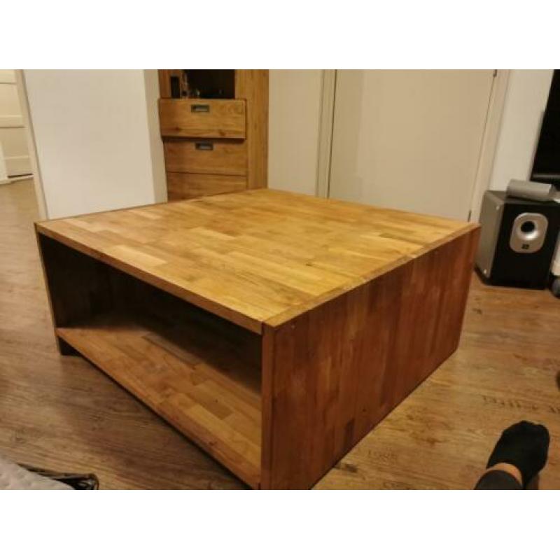 Salontafel teakhout 100 cm bij 100 cm