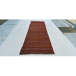 Vintage kelim kleed loper 385x115 cm vloerkleed tapijt kelim