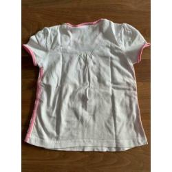 Adidas shirtje wit/ roze/ lila (maat 2-3jaar/ 98) NIEUW