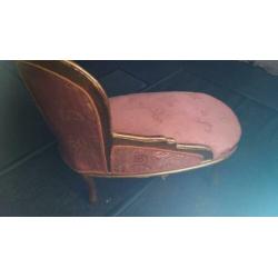 oud roze mini chaise long