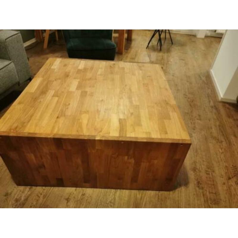 Salontafel teakhout 100 cm bij 100 cm