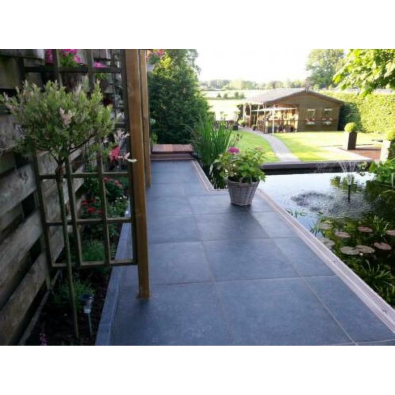 keramische tuin / terrastegels hardsteen look 60x60 cm