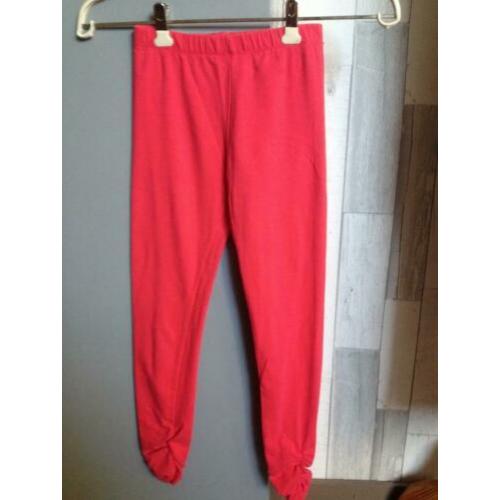 lange legging rose + rimpel onderkant 122/128