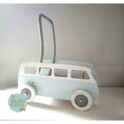 Prachtig origineel Loopkarretje 'VW busje' | Stokhout 77