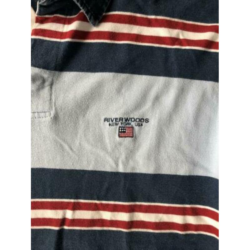 Riverwoods maat large T-shirt trui polo gestreept