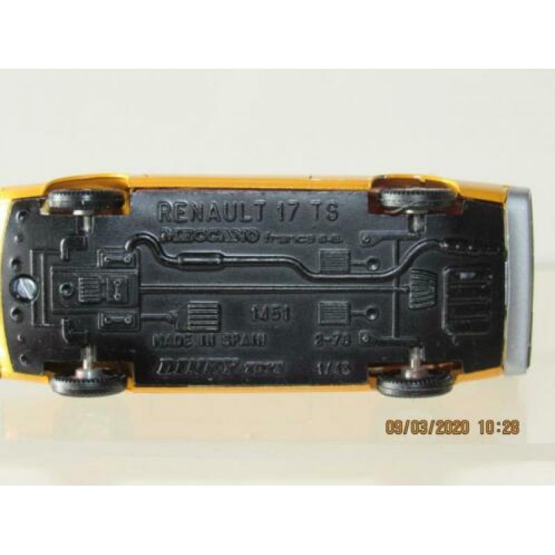 Renault 17 TS Dinky Toys 011451 mint met ovp
