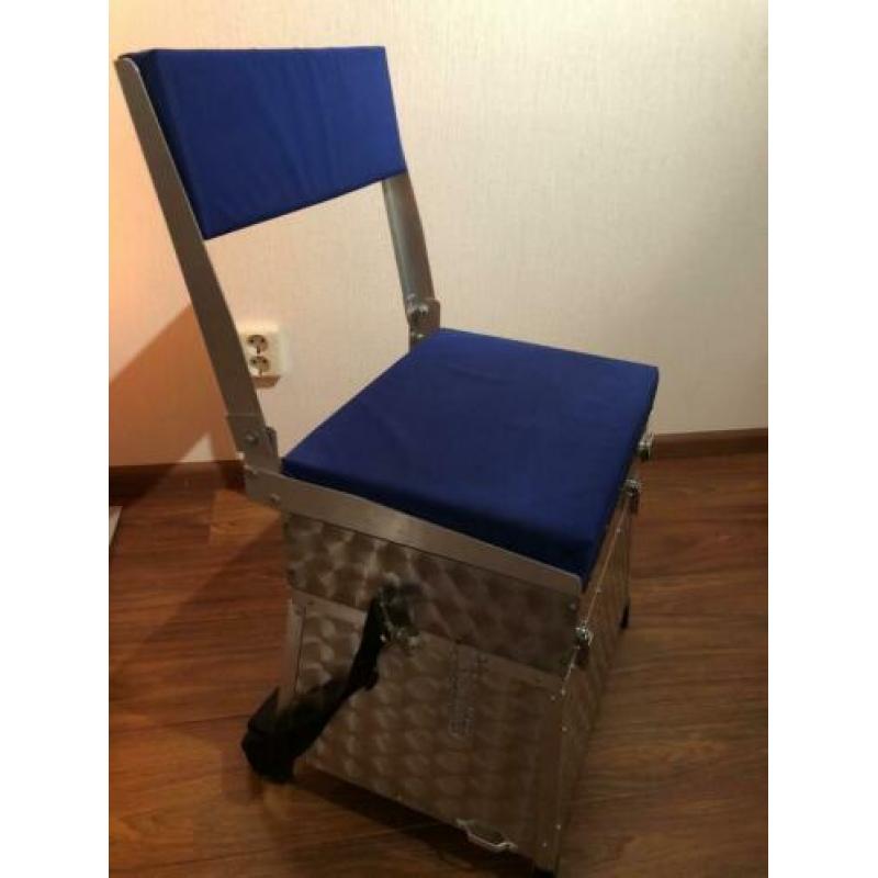 Viskist zitmand zitkist aluminium met 2 lade