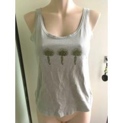 Umsebenzi goa boho hippie top groen S 36 bomen retro hemdje