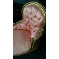 oud roze mini chaise long