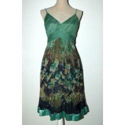 STEPS jurkje, viscose jurk, groen - blauw, Mt. 38