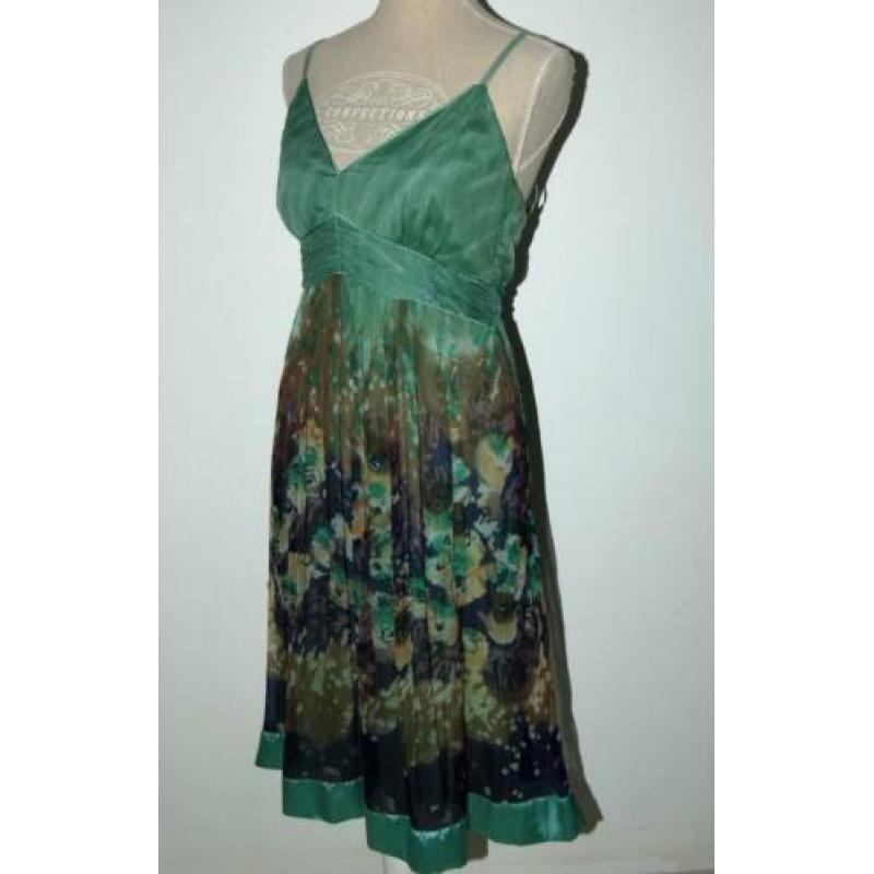 STEPS jurkje, viscose jurk, groen - blauw, Mt. 38