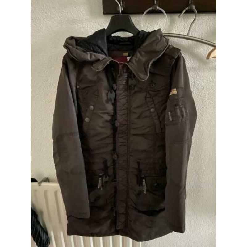 Khujo bruine winterjas, maat: XL