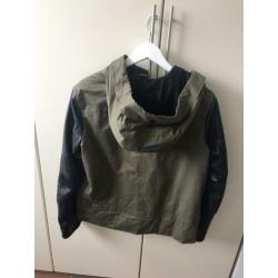 Kort windjack/jas ZARA (khaki/zwart) maat L