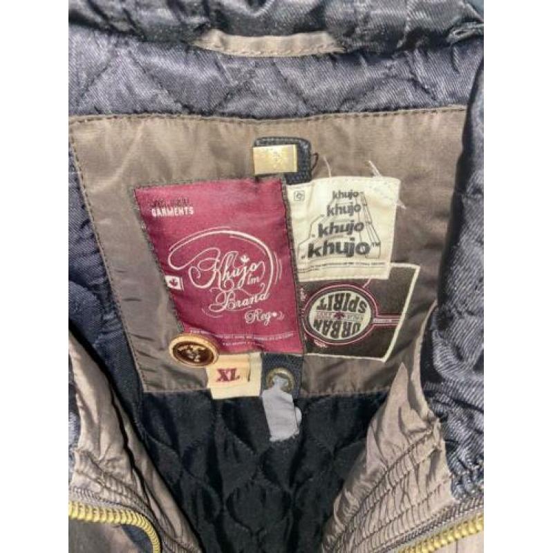 Khujo bruine winterjas, maat: XL