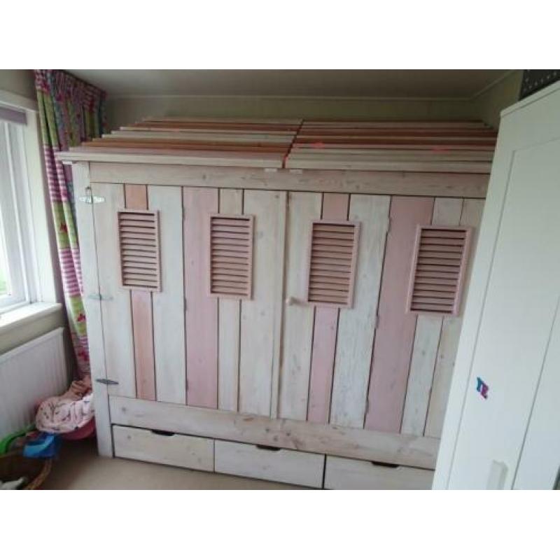 Prachtige houten kidsfactory bedstee