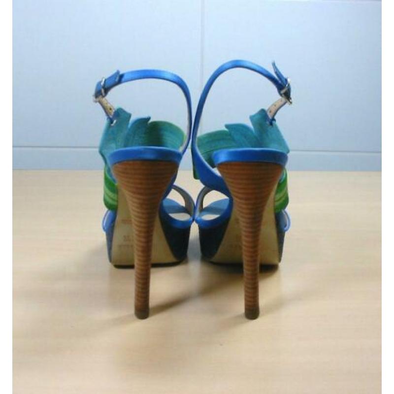 Cecconello blauwe high heels hoge hakken sandalen 39 ZGAN