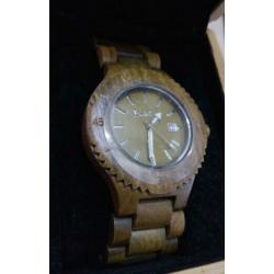 Burnwoods Muze Maple - Houten Horloge dames/heren (Nieuw)