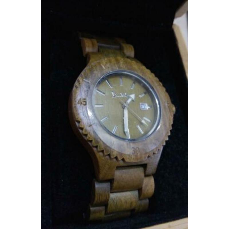 Burnwoods Muze Maple - Houten Horloge dames/heren (Nieuw)