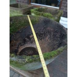 1950s Willy guhl planter rond bloempot pot bloembak eternit