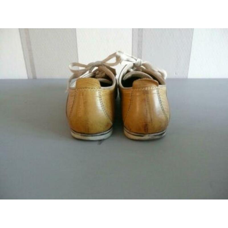 - Romagnoli - veterschoenen schoenen geel vintage leer mt 30