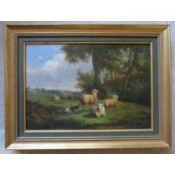 =Jef Louis van Leemputten 1865-1948 ===schapen in landschap=
