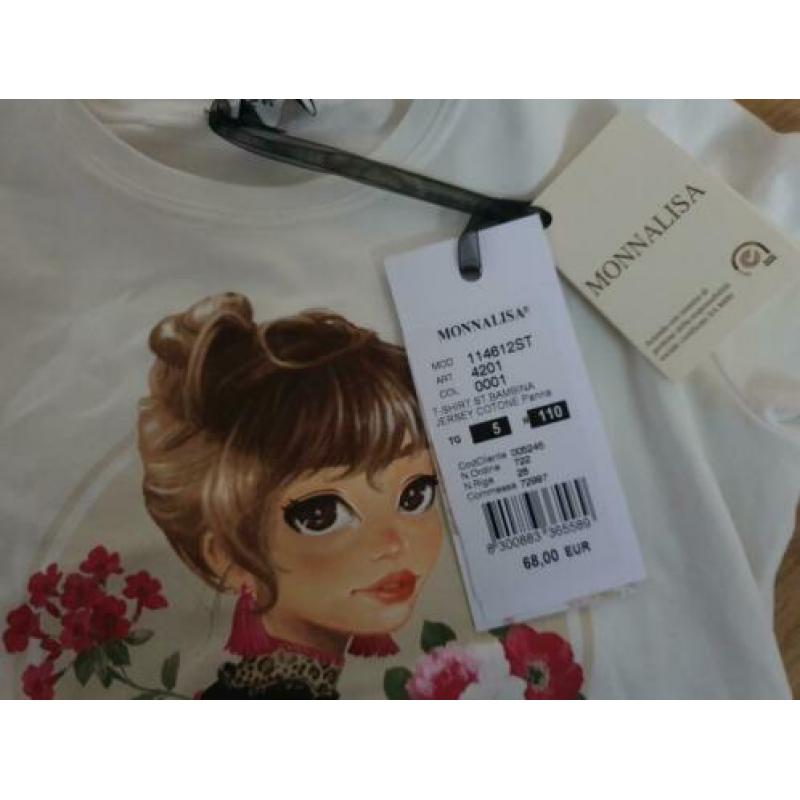 Monnalisa longsleeve, maat 5 - 110.