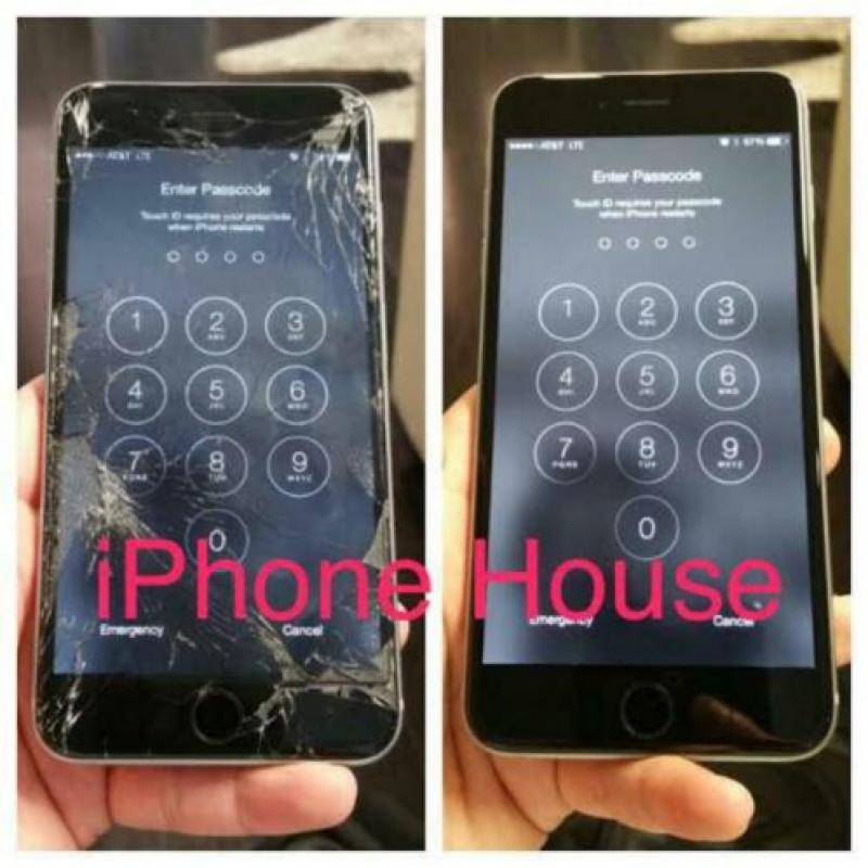 Actie! iPhone kapot scherm/glas reparatie 7 6 6s 5s X 8 plus