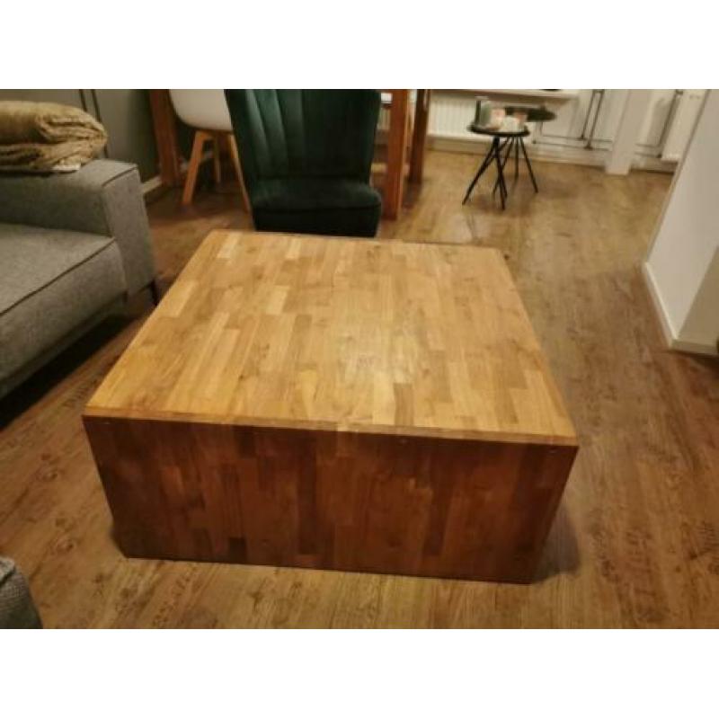 Salontafel teakhout 100 cm bij 100 cm