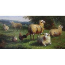 =Jef Louis van Leemputten 1865-1948 ===schapen in landschap=