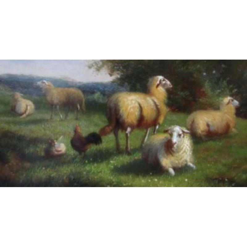 =Jef Louis van Leemputten 1865-1948 ===schapen in landschap=