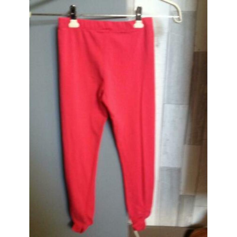 lange legging rose + rimpel onderkant 122/128