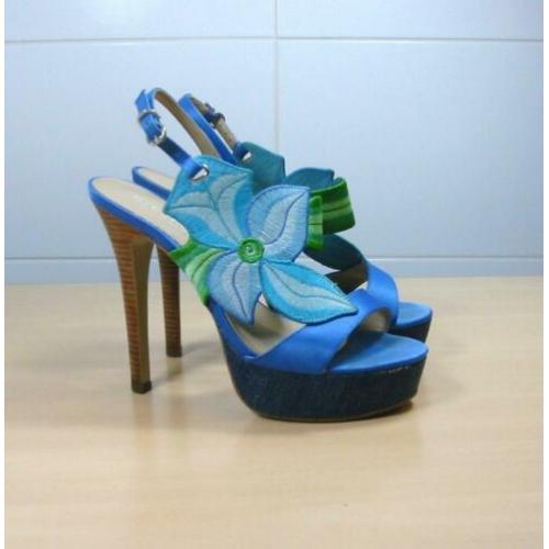 Cecconello blauwe high heels hoge hakken sandalen 39 ZGAN