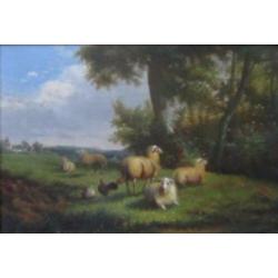 =Jef Louis van Leemputten 1865-1948 ===schapen in landschap=