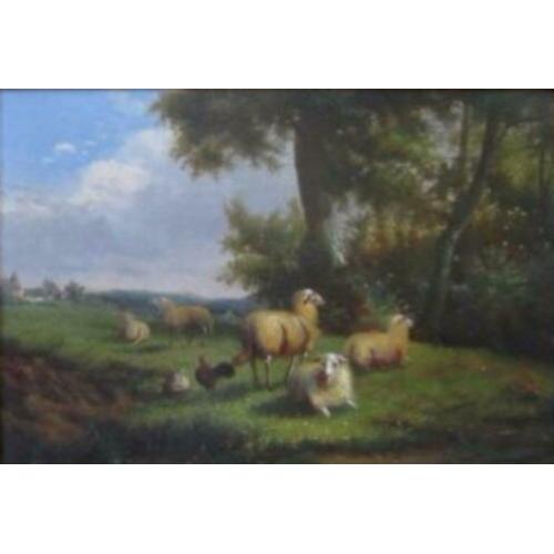 =Jef Louis van Leemputten 1865-1948 ===schapen in landschap=
