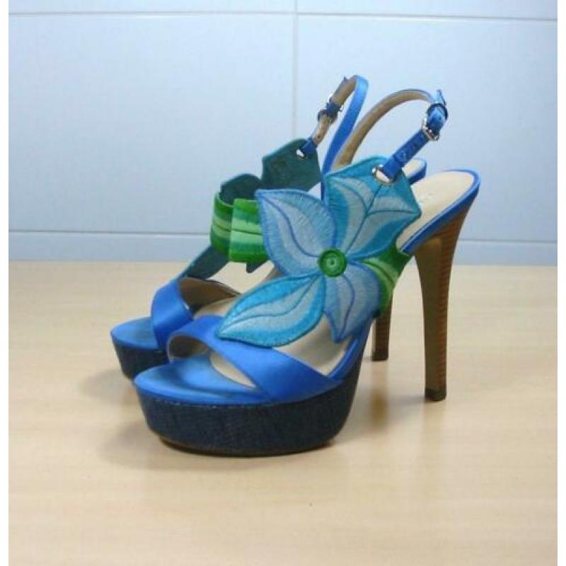Cecconello blauwe high heels hoge hakken sandalen 39 ZGAN