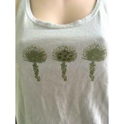 Umsebenzi goa boho hippie top groen S 36 bomen retro hemdje