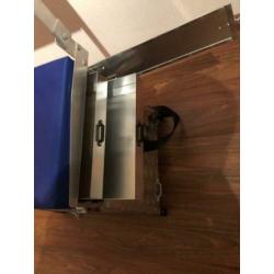 Viskist zitmand zitkist aluminium met 2 lade
