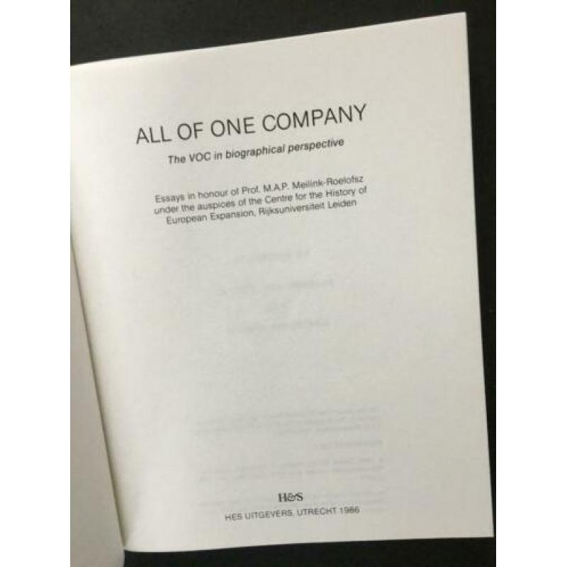 All of one Company, The VOC in biographical perspective 1986