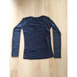 Geddes & Gillmore t-shirt met lange mouwen van kant, maat S