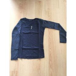 Geddes & Gillmore t-shirt met lange mouwen van kant, maat S