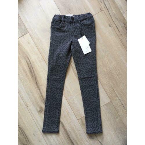 name it broek panterprint donker grijs maat 128 nieuw