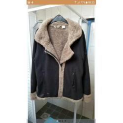 Fleece/ teddy bikermodel vest