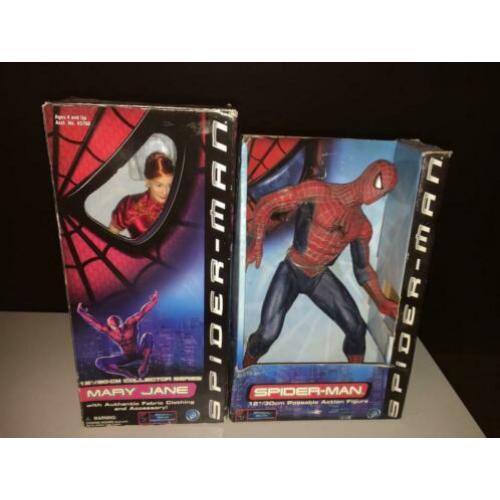 Spiderman en Mary Jane filmpoppen toy biz marvel 30 cm
