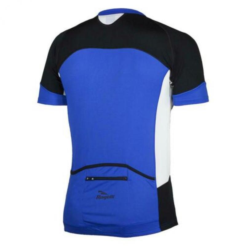 Fietsshirt Rogelli Recco blauw/zwart volledige lange rits